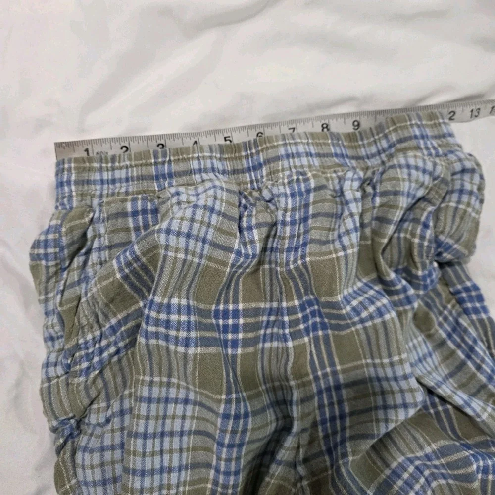 American Eagle Womens Pajama Pants Size Xs Plaid Thick Lined Cozy Linen Blend‎ - Picture 5 of 8